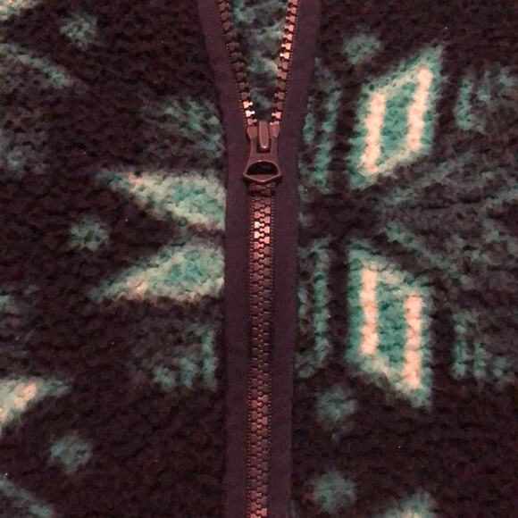 Lands' End Black and Green Teddy Jacket - Picture 5 of 7